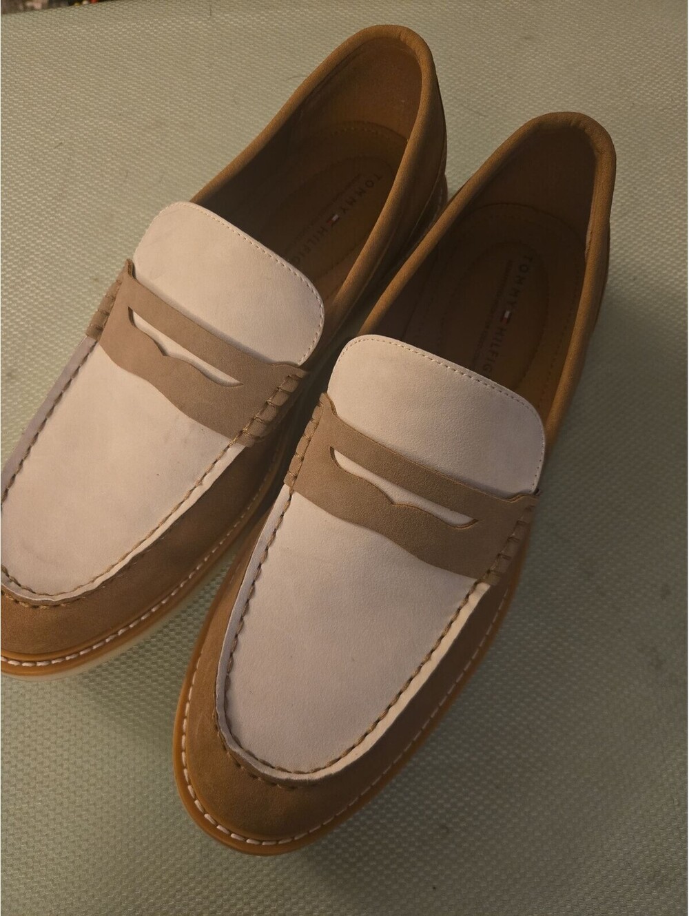 Tommy Hilfiger Men's Two-Tone Suede Penny Loafers Size 11M
